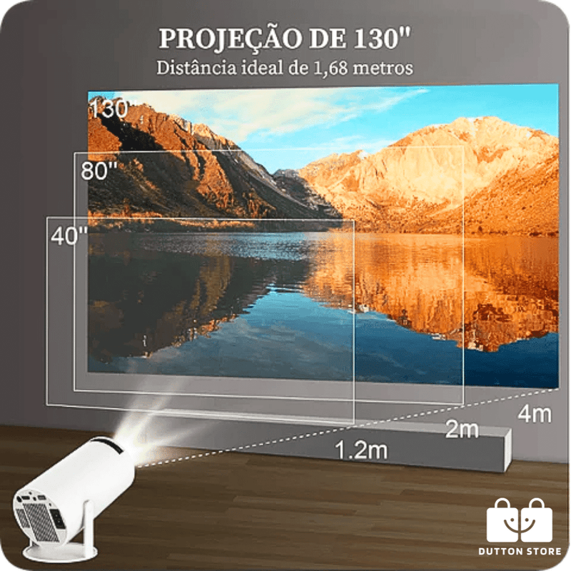 Projetor Portátil 4K Dutton™ | Original + Frete Grátis