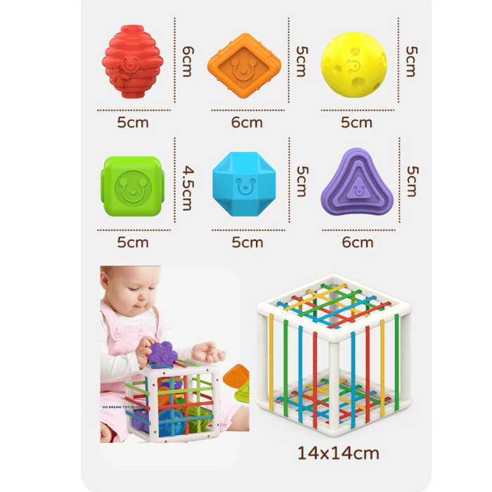 Cubo Brinquedo Montessori Educativo para Bebê