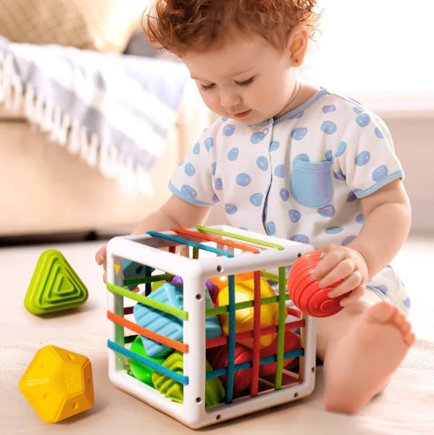 Cubo Brinquedo Montessori Educativo para Bebê